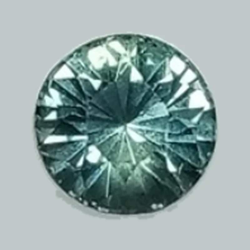 Saphir vert-bleu rond de 1,25 ct