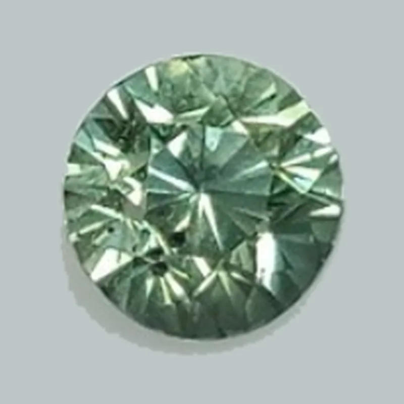 Saphir vert-bleu rond de 1,37 ct