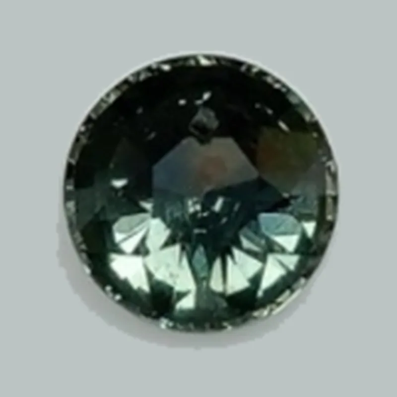 Saphir vert-bleu rond de 1,23 ct