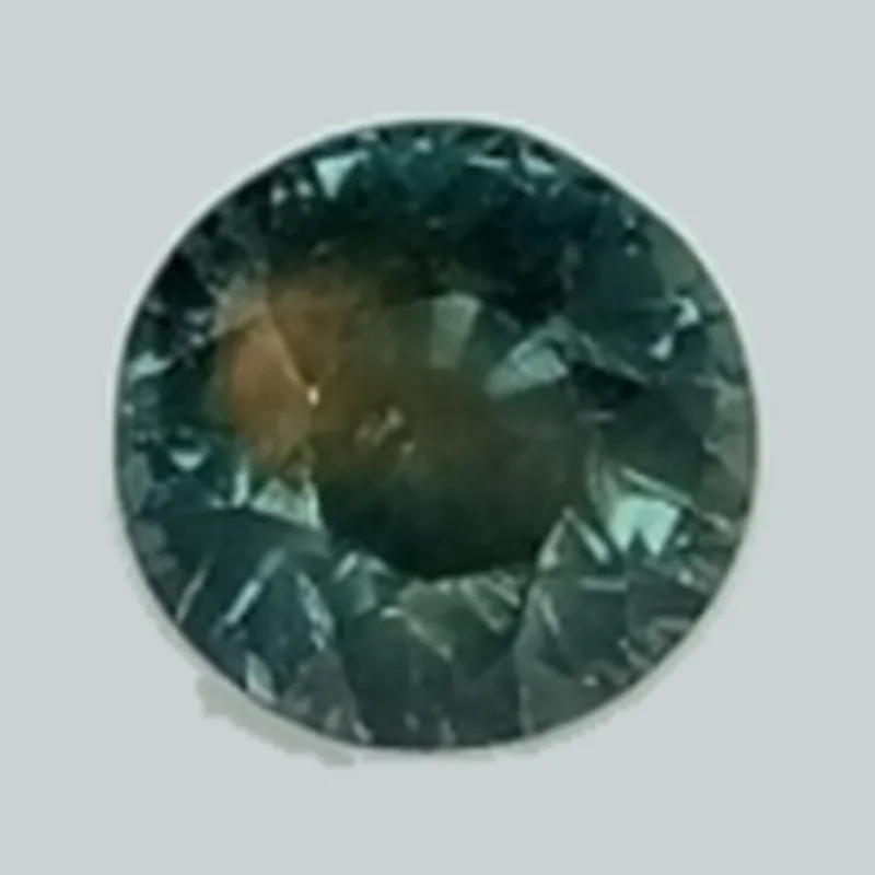 Saphir vert-bleu rond de 1,14 ct