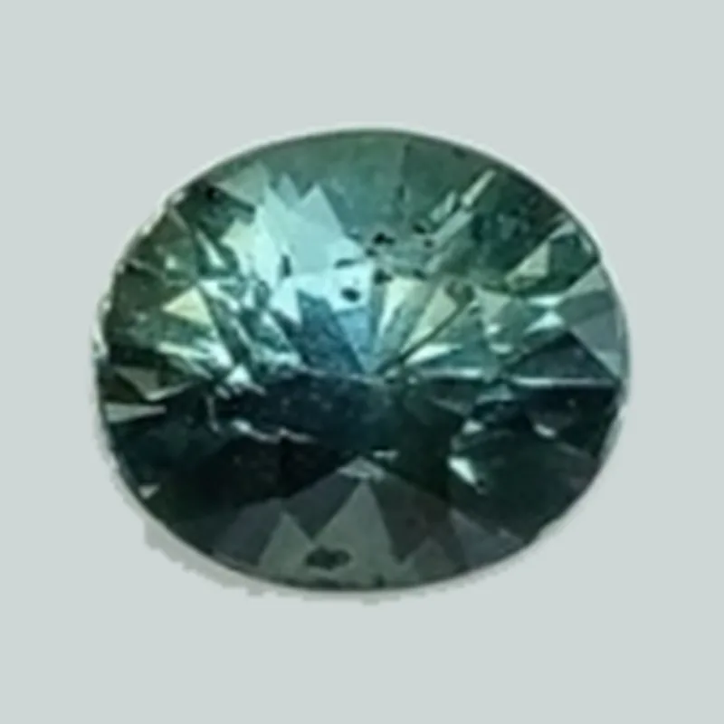 Saphir vert-bleu ovale de 1,11 ct
