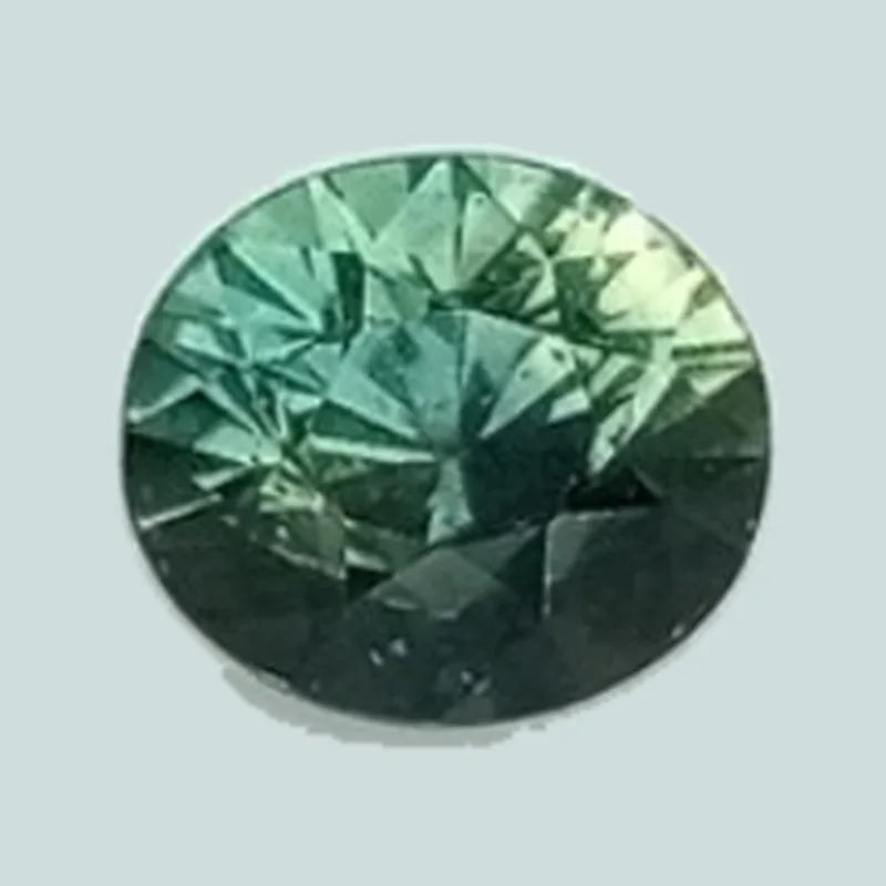 Saphir vert-bleu ovale de 1,72 ct