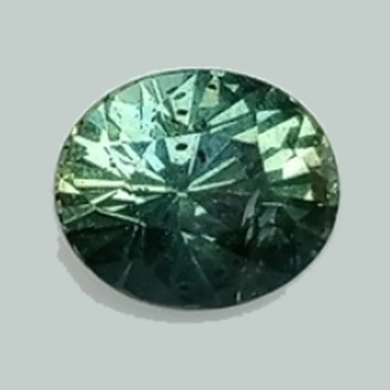 Saphir vert-bleu ovale de 1,60 ct